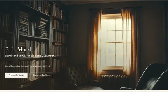 Author website template homepage