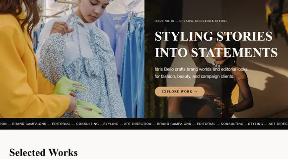 Creative director template homepage