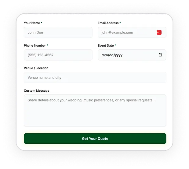 Client intake form