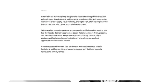 Personal portfolio template homepage