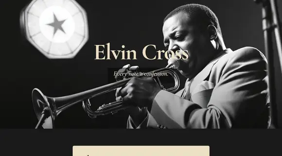 Music website template homepage