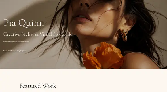 Editorial portfolio template homepage