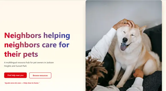 Multilingual pet resource website