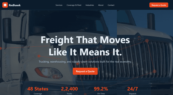 Logistics & freight website