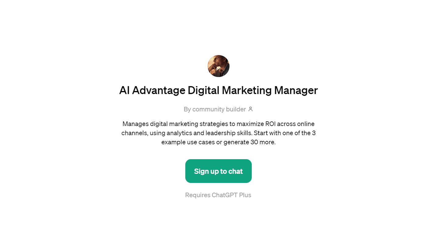 AI Advantage Digital Marketing Manager - Boost Your Campaigns 