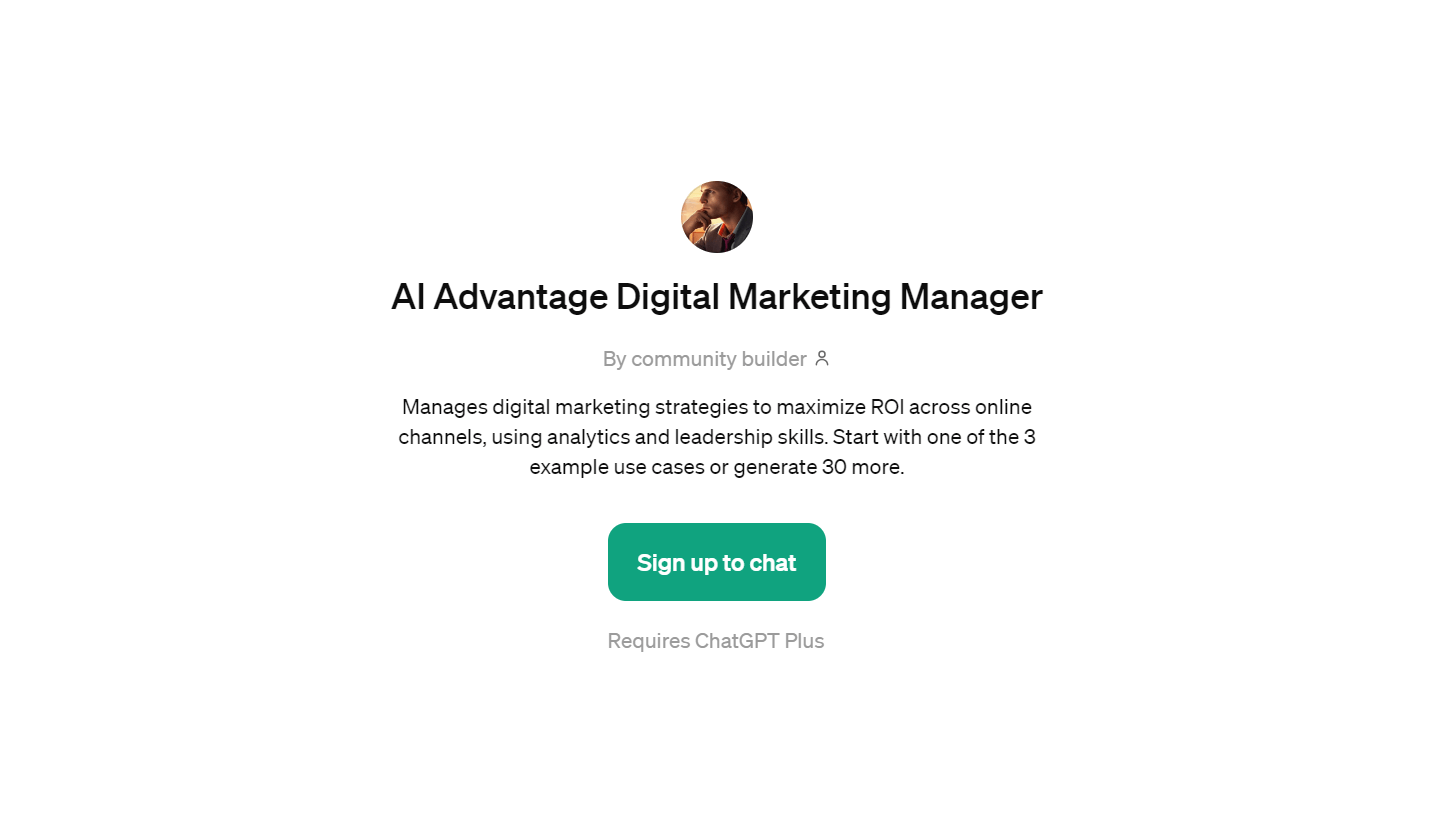 AI Advantage Digital Marketing Manager - Boost Your Campaigns 