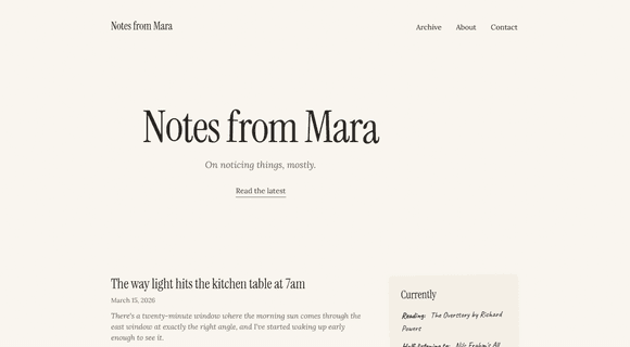 Personal blog template