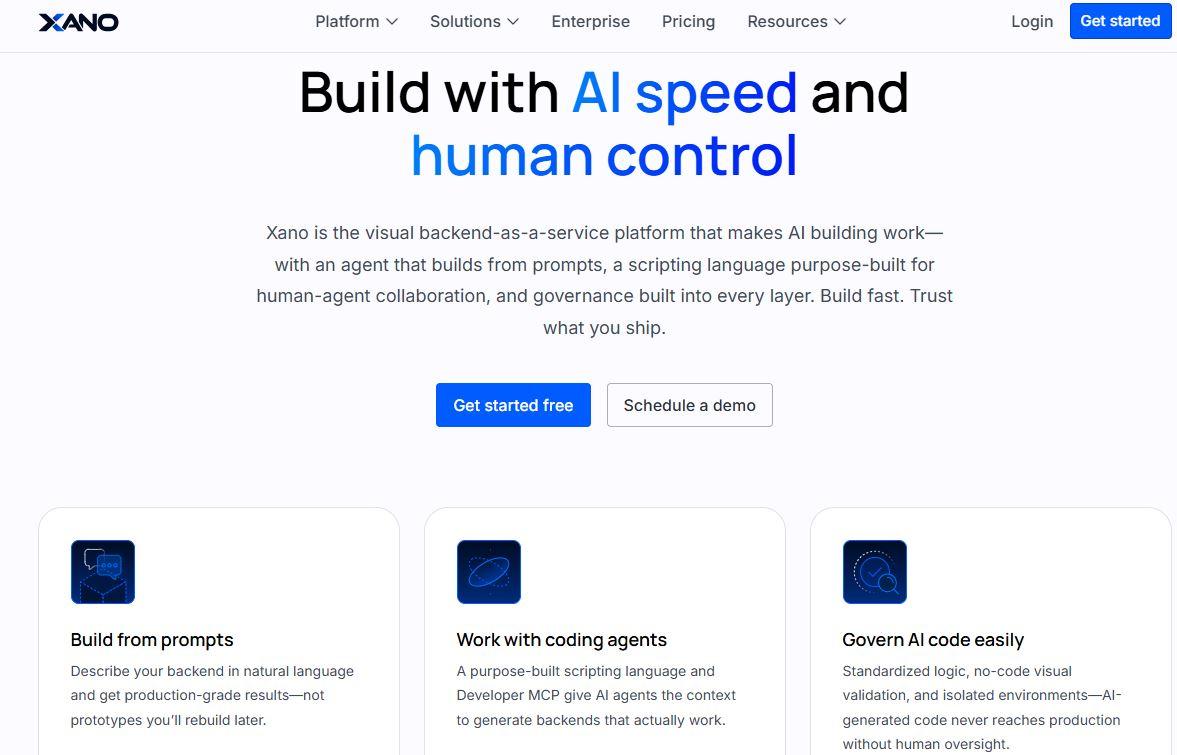 Xano – Build Scalable Backends and APIs Without Writing Code