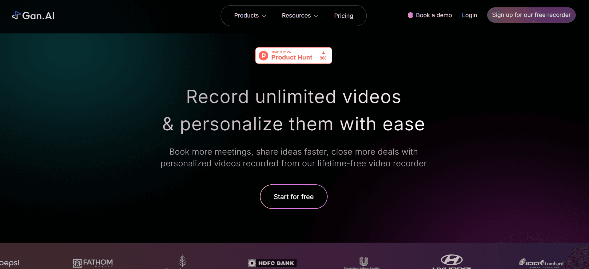 Gan.AI Recorder - Record and Personalize Videos