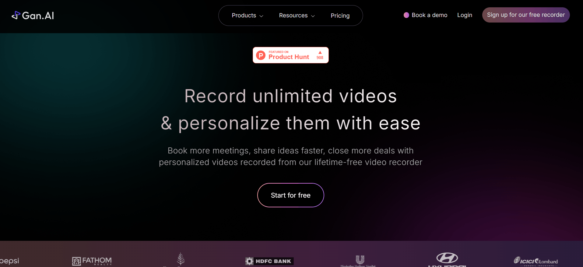Gan.AI Recorder - Record and Personalize Videos