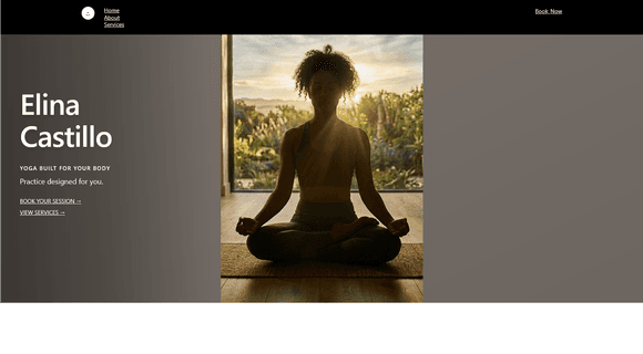 Yoga instructor website