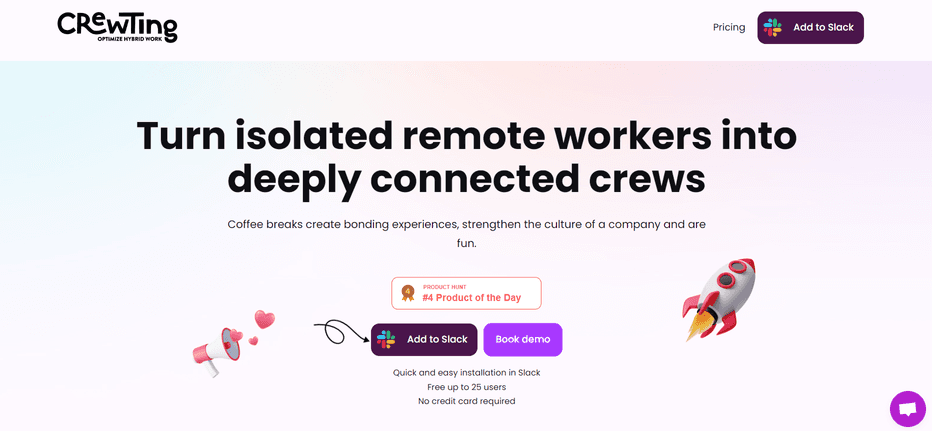 Crewting - Boost Hybrid Work Productivity | B12