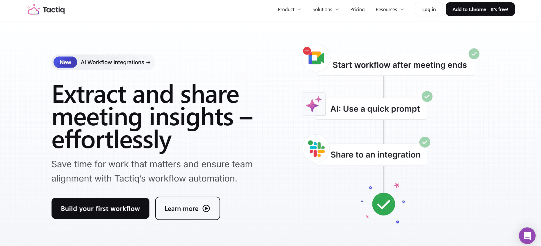 Tactiq AI Workflows - Automate Post-Meeting Tasks with AI