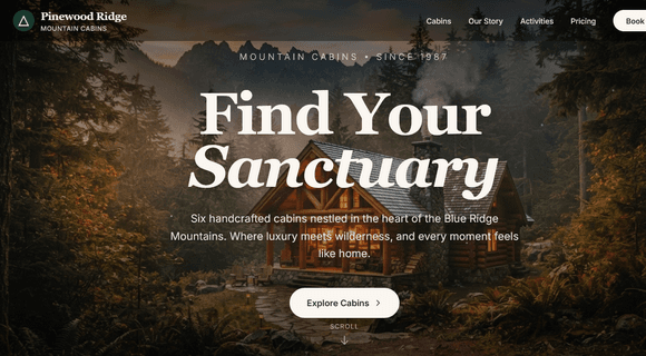Vacation rental website template