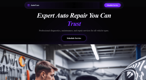 Auto repair website