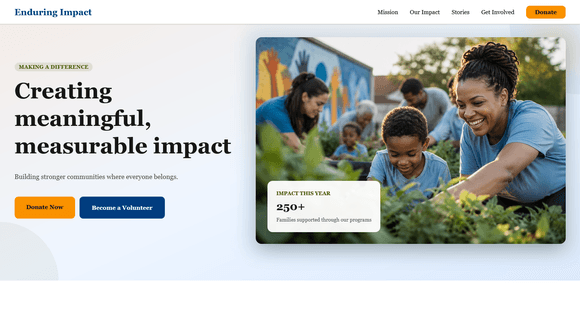 Nonprofit website template