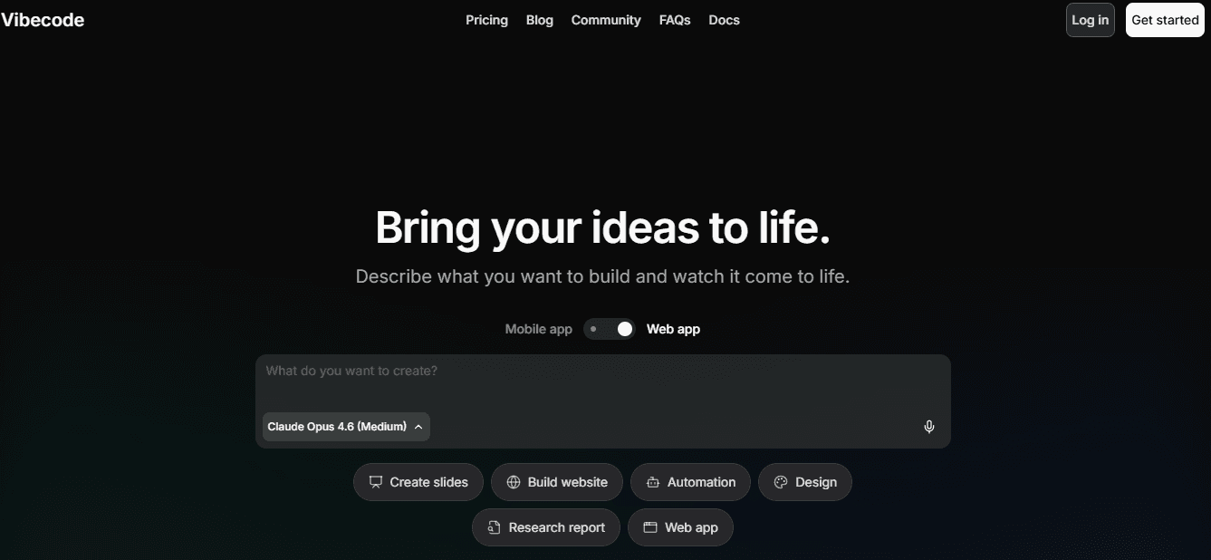 Vibecode – Build Real Mobile Apps Without Writing Code