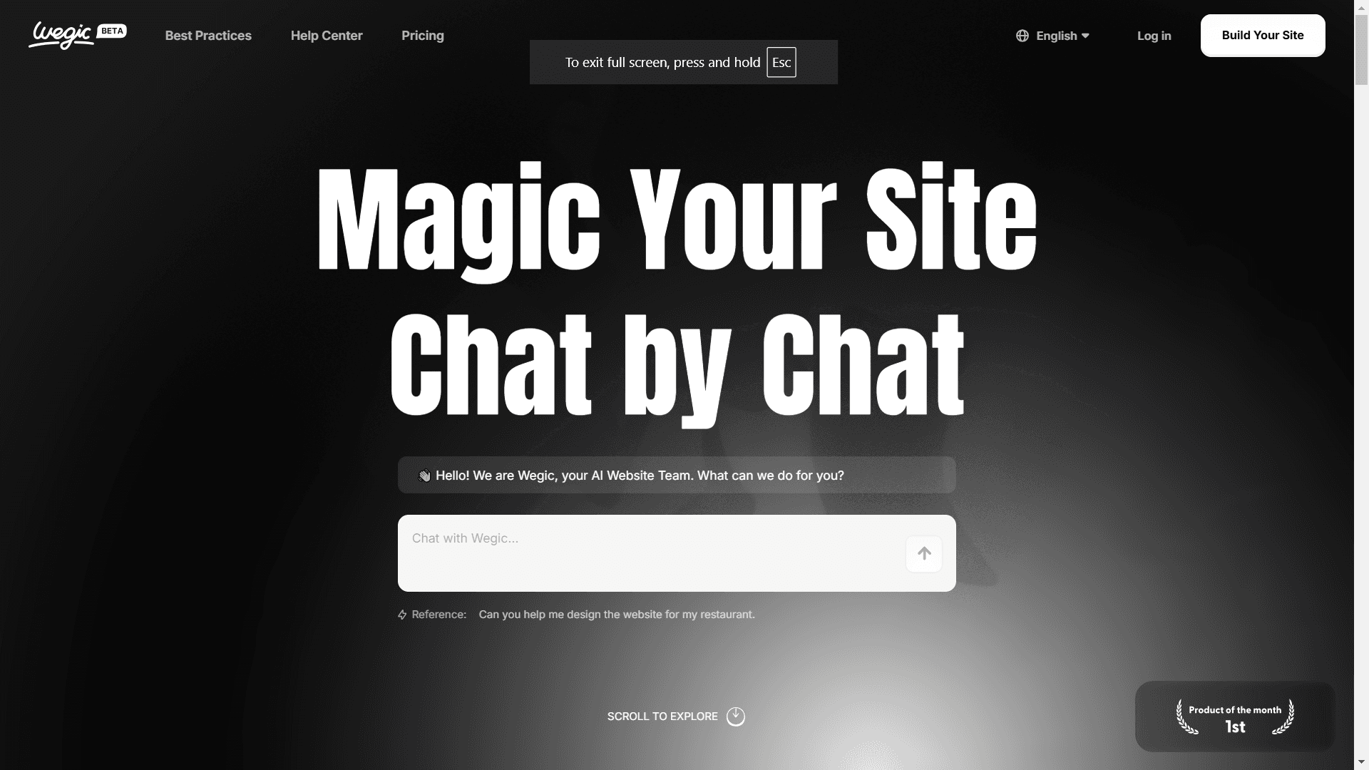 Wegic AI - Build Websites with AI-Powered Simplicity