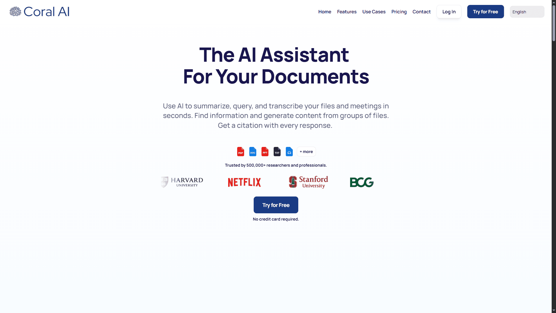 Coral AI - PDF Summarizer Tool