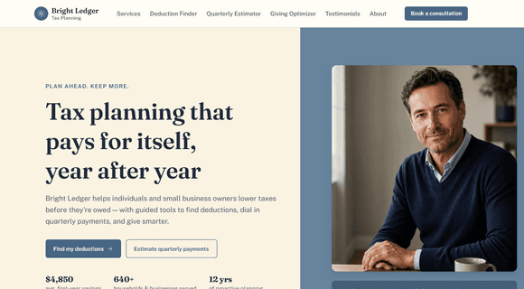 Tax preparer website template