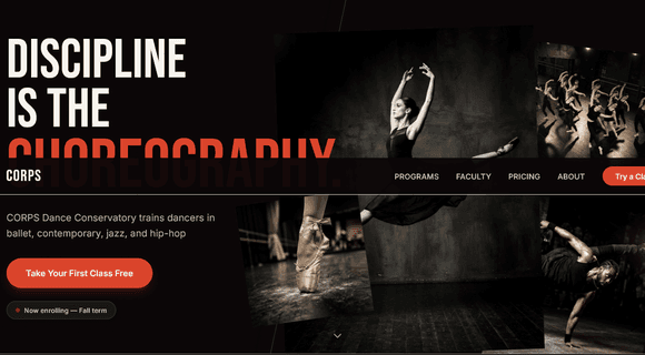 Dance school website template