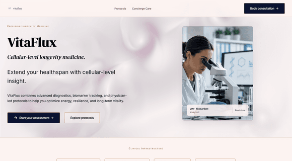 Longevity clinic website