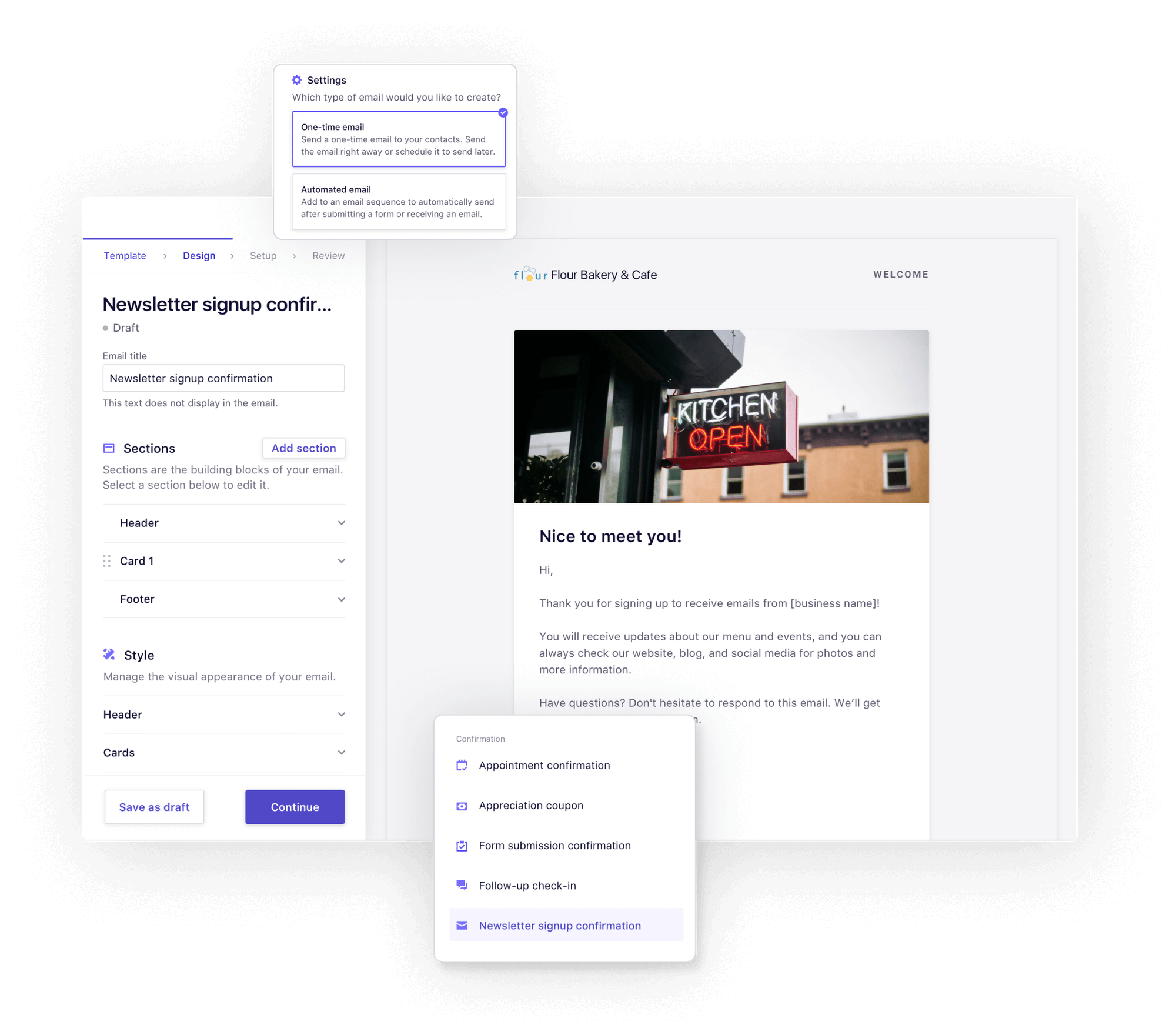 AI-generated website draft