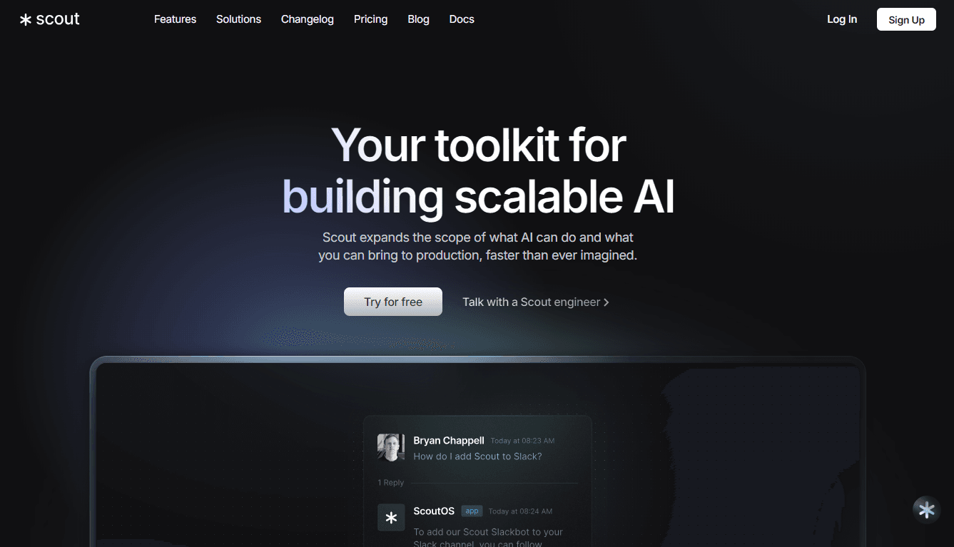 Scout - Build, Launch, and Scale AI with Ease