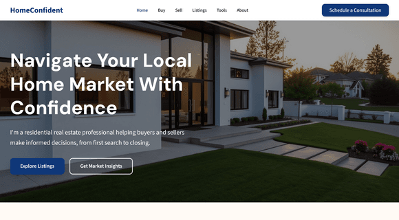 Residential real estate website