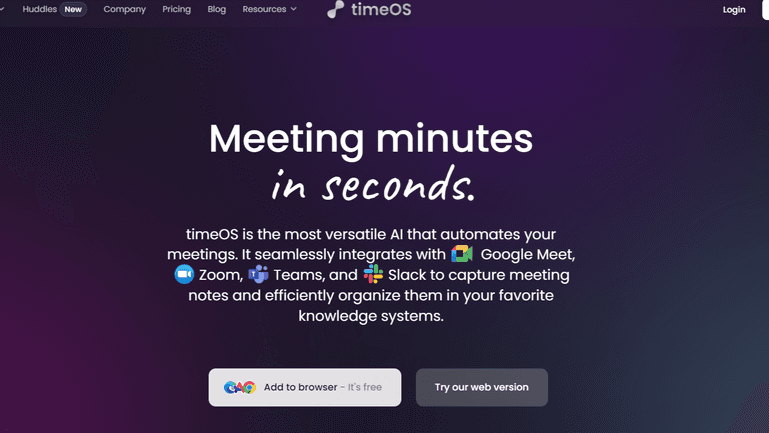 Timeous Support timeOS - Time Management AI Tool | B12