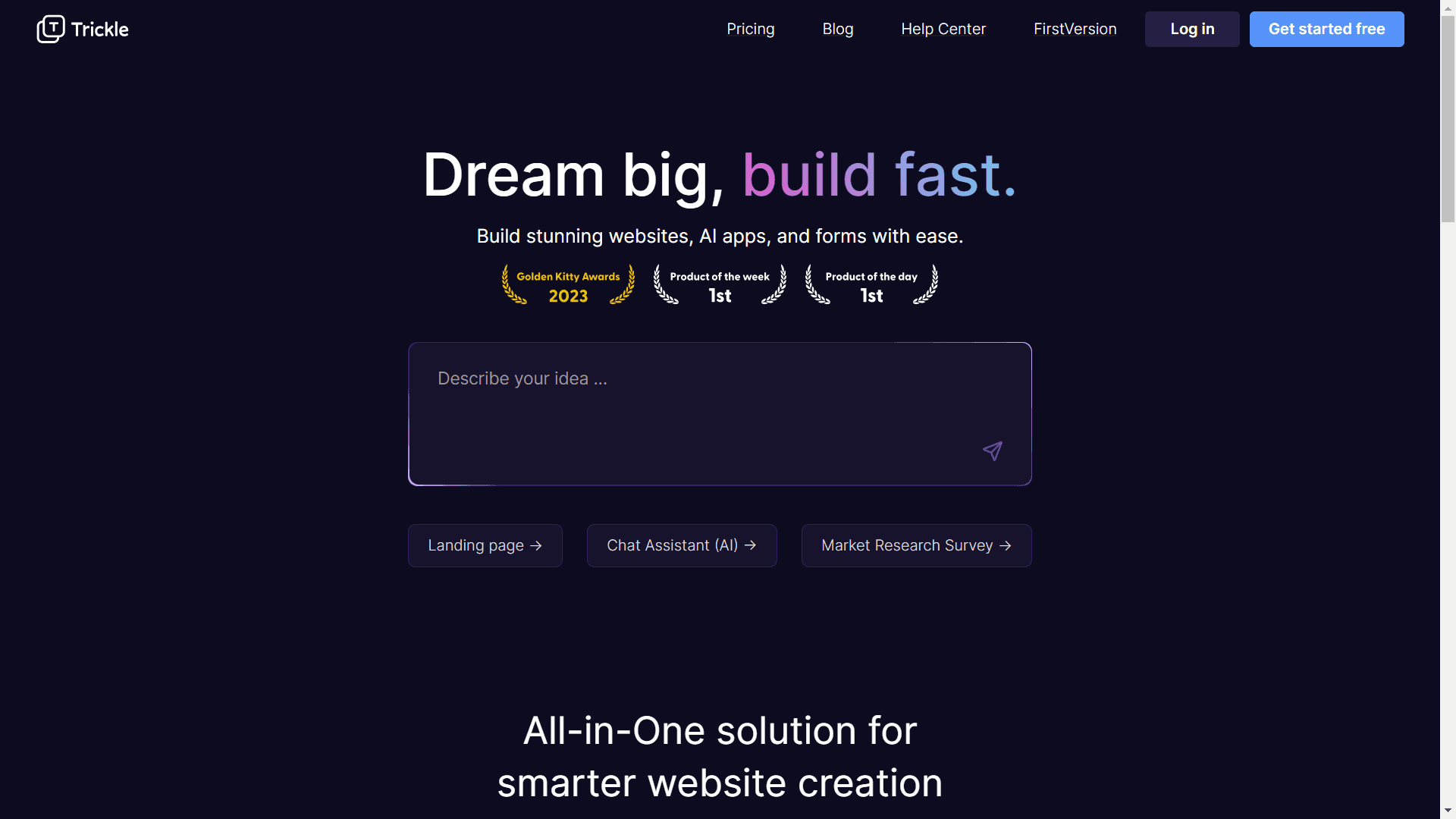 Trickle AI - Website and App Building Made Easy