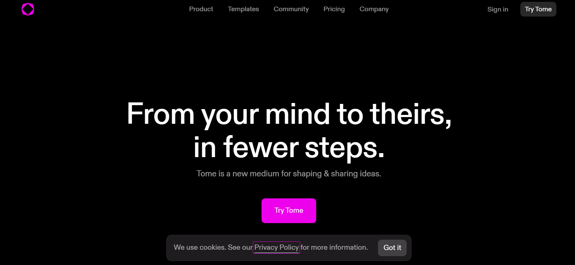 Tome - AI Tool for Creating Engaging Presentations