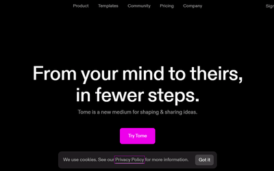 Tome - AI Tool for Creating Engaging Presentations 