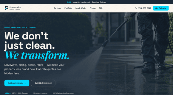 Pressure washing website template