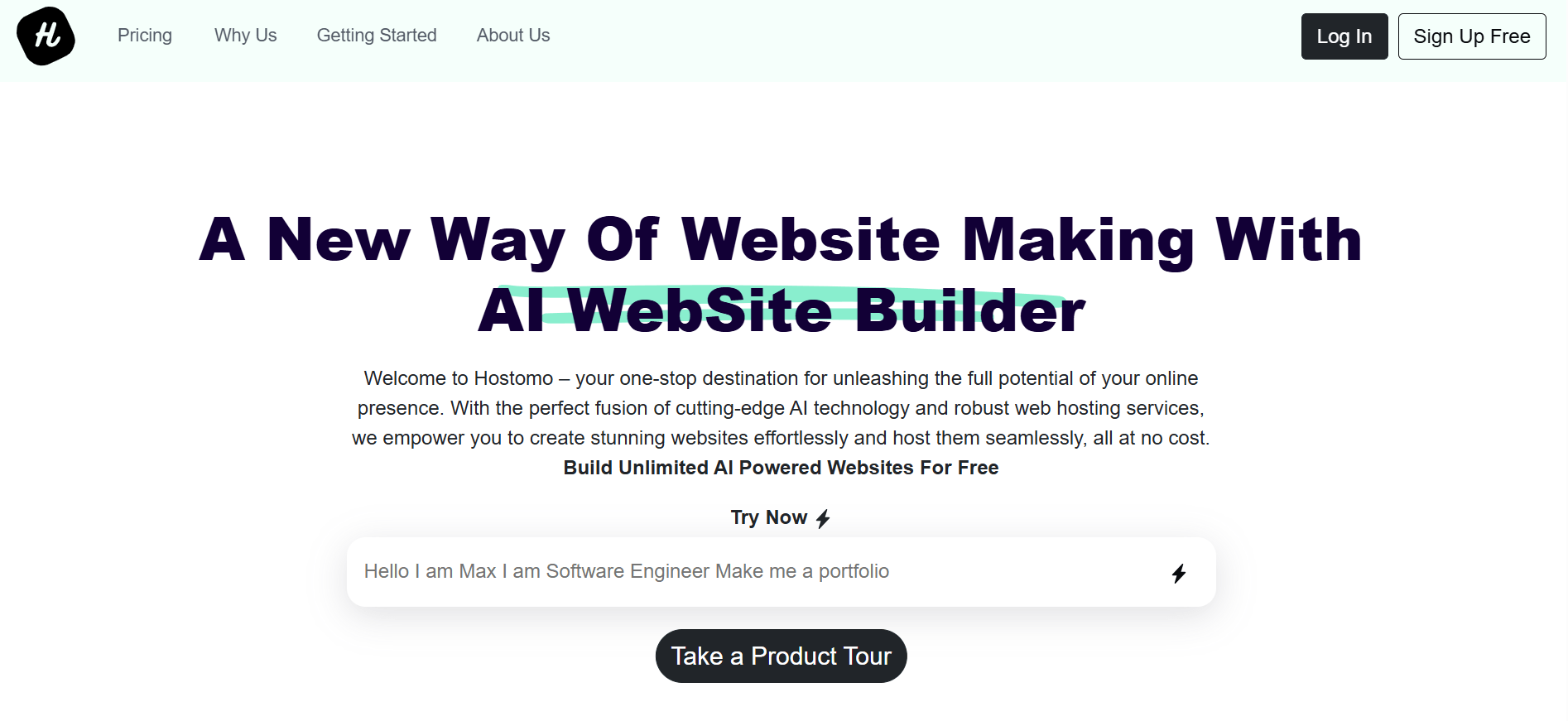 Hostomo - Free Website Builder Powered by AI