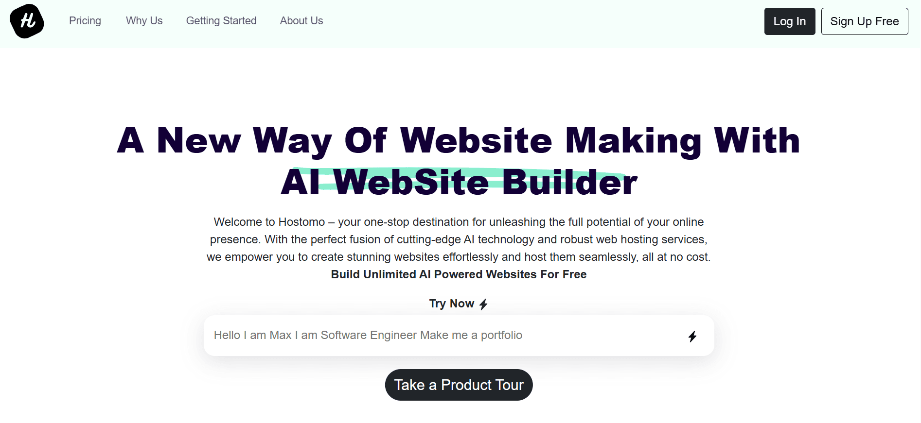 Hostomo - Free Website Builder Powered by AI