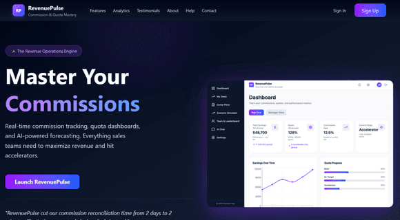 Commission calculator web app