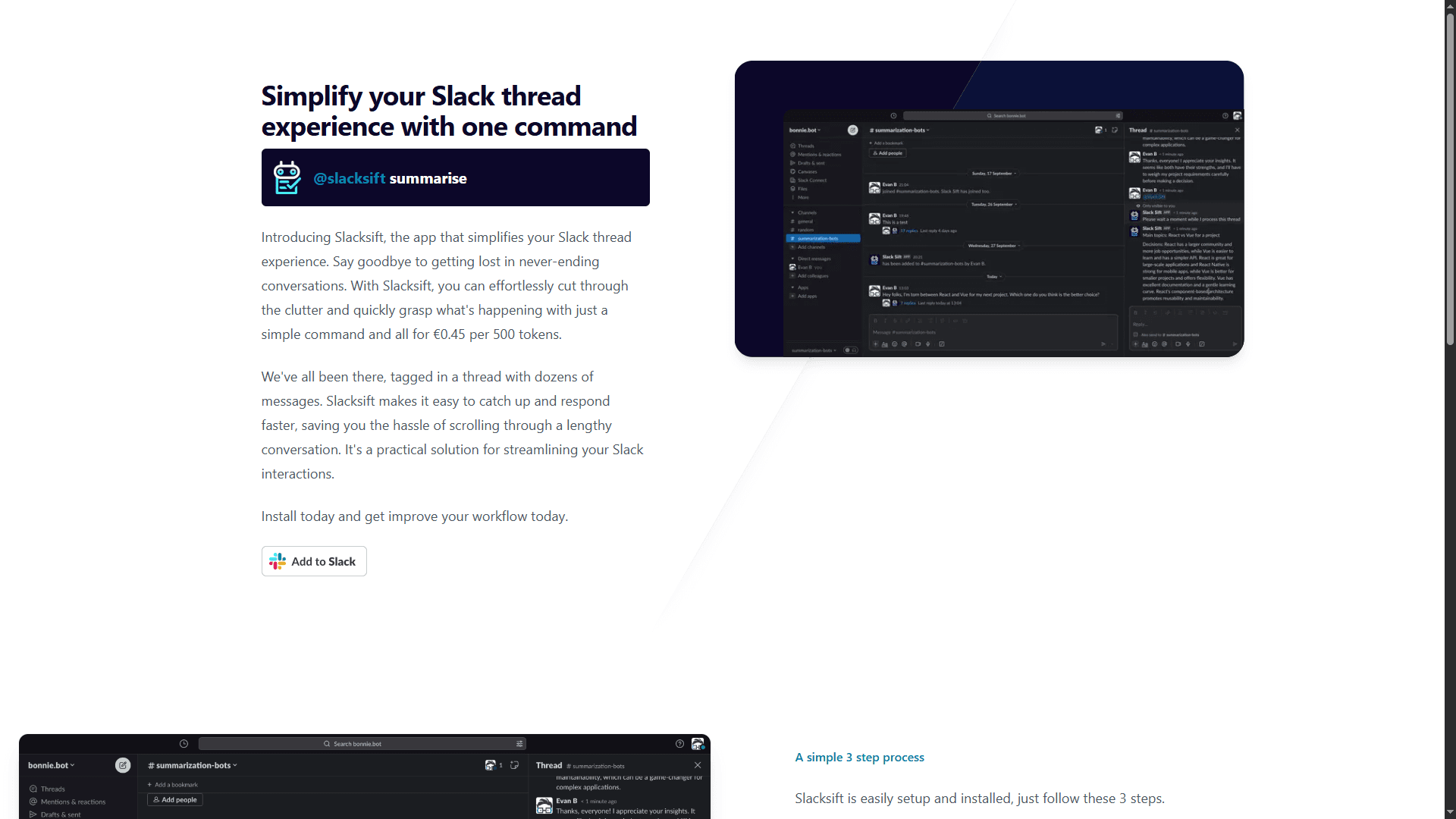 Slacksift – Summarize Slack Conversations with Ease