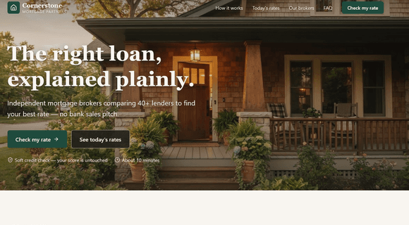 Mortgage broker website template