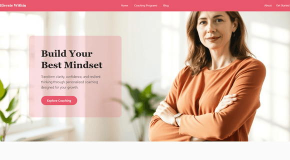 Mindset coach website