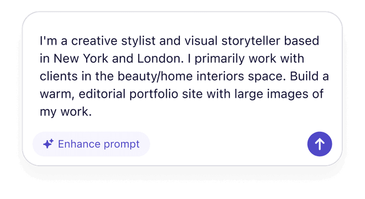 Describe your business and AI drafts your site