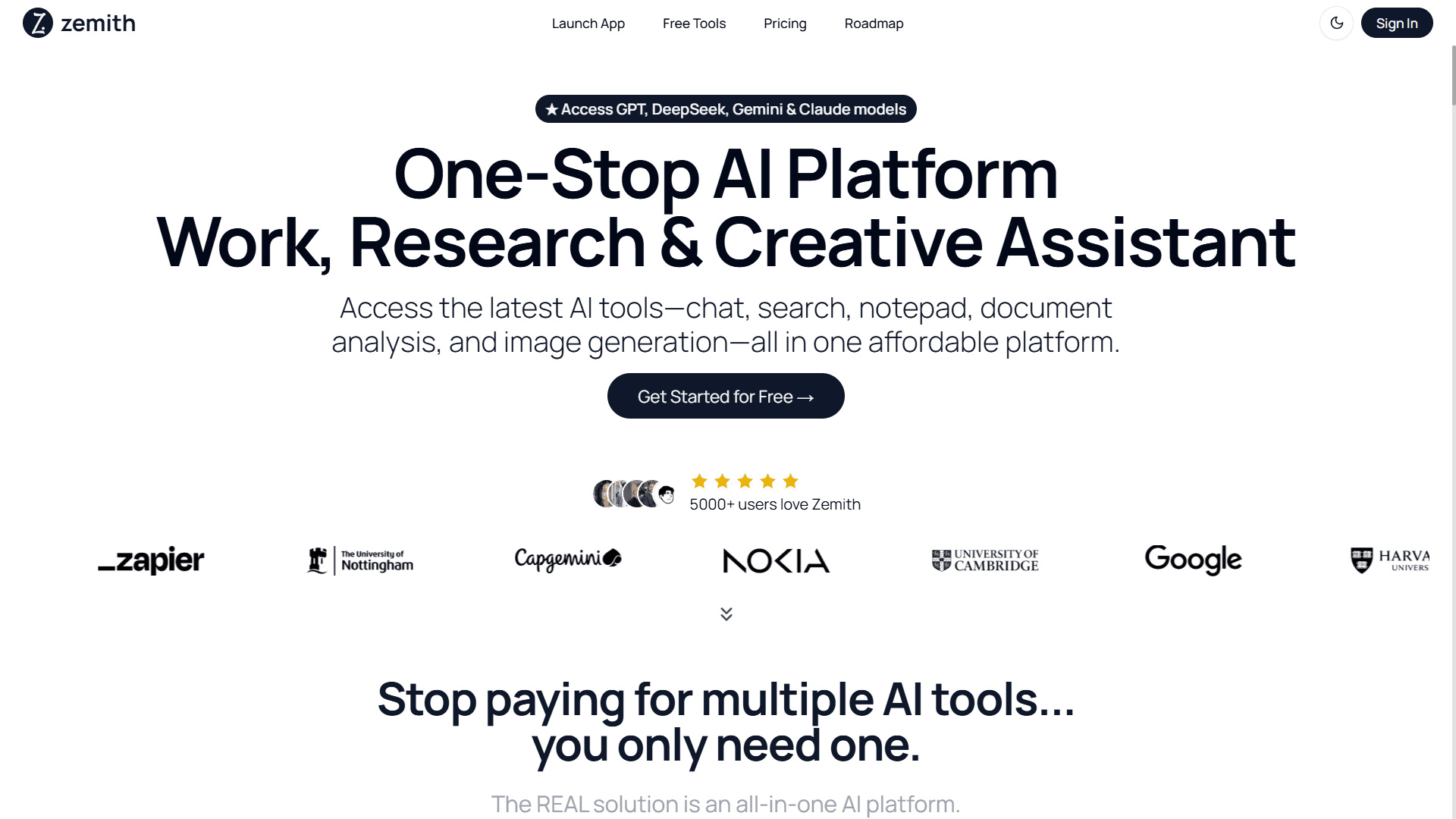 Zemith - All-in-One AI Productivity Platform
