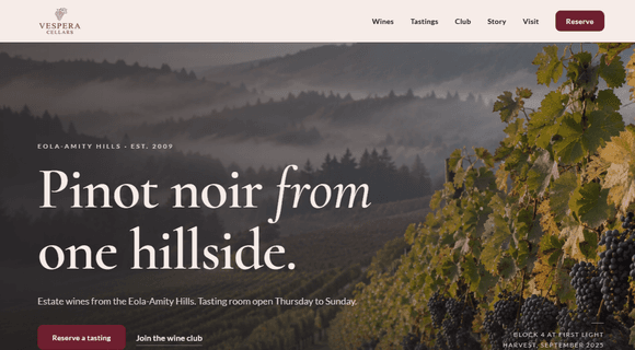 Winery website template