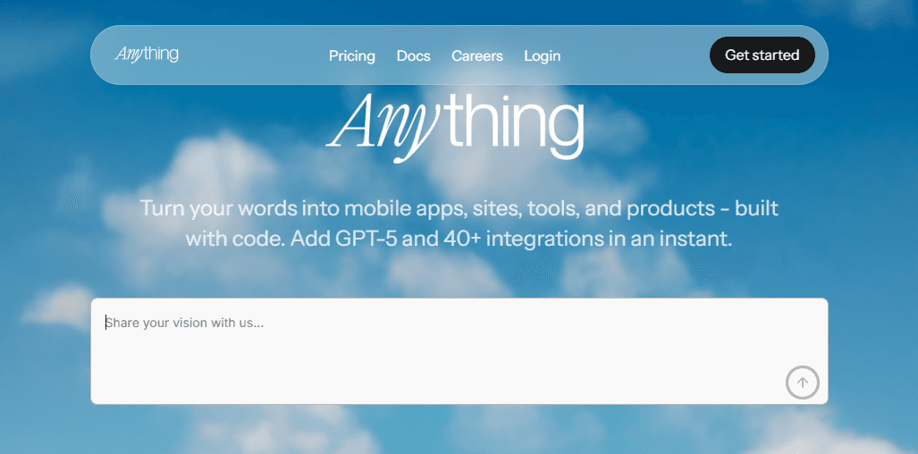Anything – Build and Publish Apps Without Writing Code