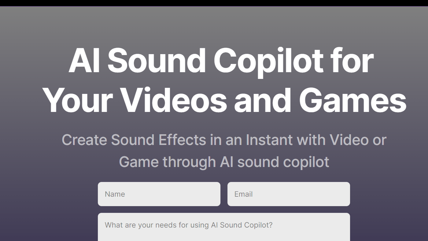 AI Sound Copilot - Generate Amazing Sound Effects for Your Games or Videos