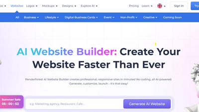  Renderforest - AI No-Code Website Builder