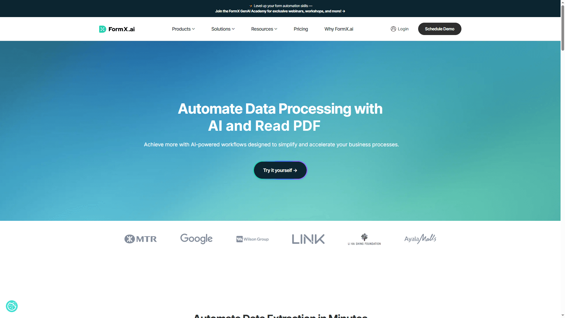 FormX – Intelligent Document Data Extraction