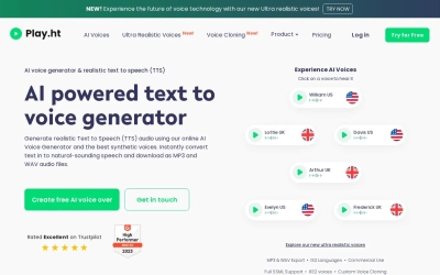 Play.ht - AI Voice Generator with 600+ AI Voices