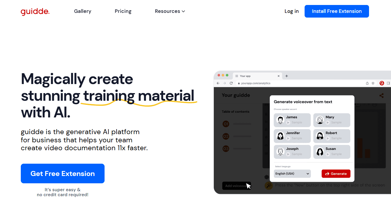 Guidde AI - Revolutionize Your Workflow with Generative Video Documentation