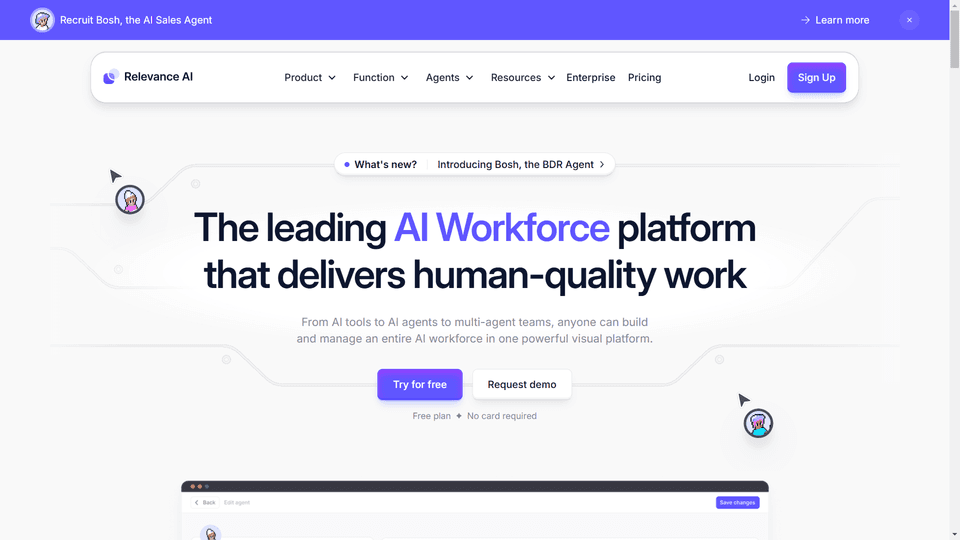 Relevance AI - The Leading AI Workforce Platform | B12